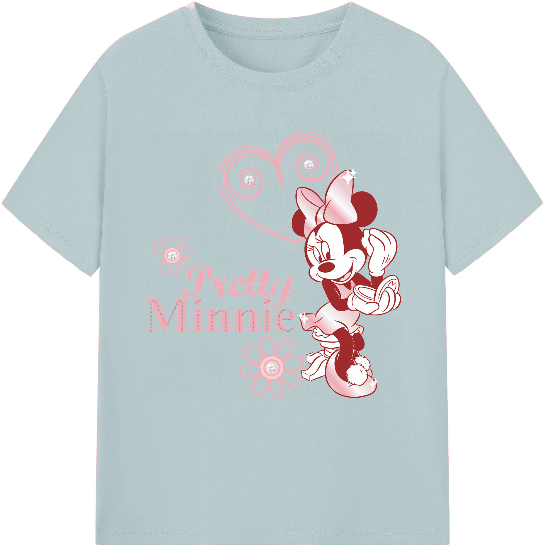 （画像用） ミッキーマウス Mickey Mouse 綿100％半袖Tシャツ（フロントプリント）